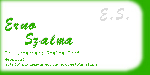 erno szalma business card